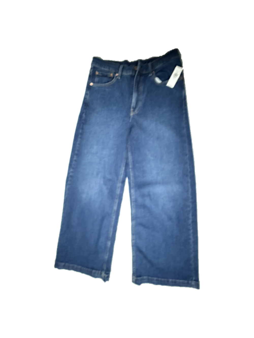 Gap High Rise Stride Wide Leg Jeans 28/6 Petite Blue Denim